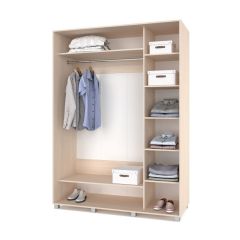 РОЛАНД Шкаф-купе с зеркалом Млечный дуб (600*1700)  Р672 в Надыме - nadym.mebel24.online | фото 2