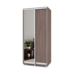 РОЛАНД Шкаф-купе с зеркалом Шимо темный (450*1000) Р402 в Надыме - nadym.mebel24.online | фото 2