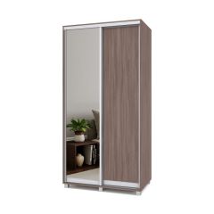 РОЛАНД Шкаф-купе с зеркалом Шимо темный (450*1100) Р412 в Надыме - nadym.mebel24.online | фото 2