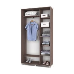 РОЛАНД Шкаф-купе с зеркалом Шимо темный (450*1200) Р422 в Надыме - nadym.mebel24.online | фото 3