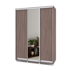 РОЛАНД Шкаф-купе с зеркалом Шимо темный (450*1600) Р462 в Надыме - nadym.mebel24.online | фото 2