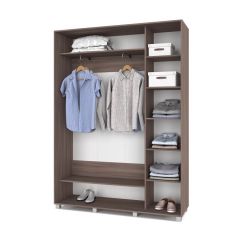 РОЛАНД Шкаф-купе с зеркалом Шимо темный (450*1600) Р462 в Надыме - nadym.mebel24.online | фото 3