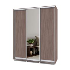РОЛАНД Шкаф-купе с зеркалом Шимо темный (450*1800) Р482 в Надыме - nadym.mebel24.online | фото