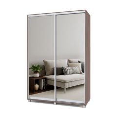 РОЛАНД Шкаф-купе с зеркалами Шимо темный (600*1500) Р653 в Надыме - nadym.mebel24.online | фото