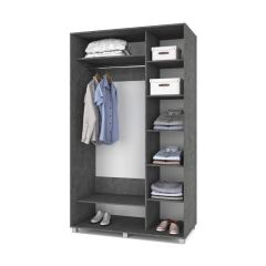 РОЛАНД Шкаф-купе зеркалом Камень темный (600*1500) Р652 в Надыме - nadym.mebel24.online | фото 2