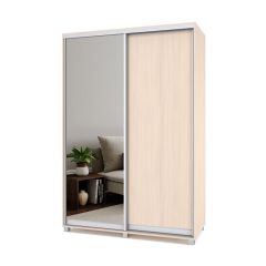 РОЛАНД Шкаф-купе зеркалом Млечный дуб (600*1500) Р652 в Надыме - nadym.mebel24.online | фото
