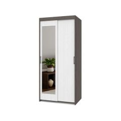 ТОМАС Шкаф-купе с зеркалом Анкор темный/светлый Т22 в Надыме - nadym.mebel24.online | фото