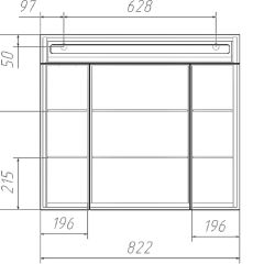 Шкаф-зеркало Аврора 80 с подсветкой LED Домино (DV8009HZ) в Надыме - nadym.mebel24.online | фото 10