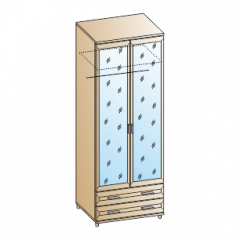 Спальня Мелисса композиция 5 (Гикори Джексон светлый) в Надыме - nadym.mebel24.online | фото 6