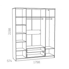 НМ 011.84 Х Шкаф комбинированный "Оливия" в Надыме - nadym.mebel24.online | фото 3