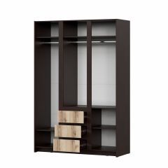 ПРАГА Спальный гарнитур Серия 3 (Дуб Делано/Дуб Венге) в Надыме - nadym.mebel24.online | фото 16