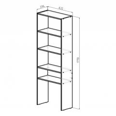 Стеллаж Элемент-1 (дуб сонома) в Надыме - nadym.mebel24.online | фото 2
