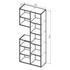 Стеллаж Элемент-2 (дуб сонома) в Надыме - nadym.mebel24.online | фото 5