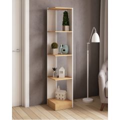 Стеллаж СТМ-1 ЛДСП Белый/ЛДСП Дуб крафт золотой в Надыме - nadym.mebel24.online | фото