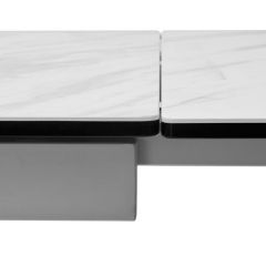 Стол BELLUNO 160 MARBLES KL-99 Белый мрамор матовый, итальянская керамика/ белый каркас, ®DISAUR в Надыме - nadym.mebel24.online | фото 7