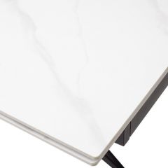 Стол FORIO 160 MATT WHITE MARBLE SOLID CERAMIC / BLACK, ®DISAUR в Надыме - nadym.mebel24.online | фото 9
