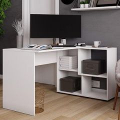 Стол компьютерный угловой СКМУ-4 Белый в Надыме - nadym.mebel24.online | фото