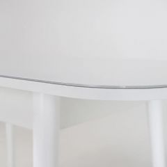 Стол раскладной со стеклом (опоры массив цилиндрический) "Хоста" в Надыме - nadym.mebel24.online | фото 6