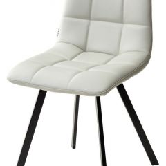Стул CHILLI SQUARE HK017-03 светло-серый, PU/ черный каркас М-City в Надыме - nadym.mebel24.online | фото
