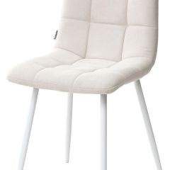 Стул CHILLI UF860-01B бежевый, ткань/белый каркас М-City в Надыме - nadym.mebel24.online | фото