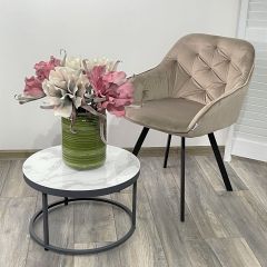 Стул GALE 360 град. поворот. BLUVEL-40 BEIGE, велюр/ черный каркас, М-City в Надыме - nadym.mebel24.online | фото 3