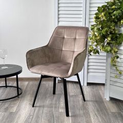 Стул MAVERICK 360 град. поворот. BLUVEL-40 BEIGE/ черный каркас, М-City в Надыме - nadym.mebel24.online | фото 5