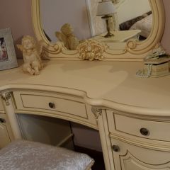 Туалетный стол + Зеркало Мона Лиза (крем) в Надыме - nadym.mebel24.online | фото 5