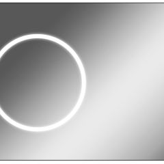 Зеркало Eclipse 100 black с подсветкой Sansa (SE1032Z) в Надыме - nadym.mebel24.online | фото 1