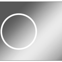 Зеркало Eclipse 90 black с подсветкой Sansa (SE1031Z) в Надыме - nadym.mebel24.online | фото 1