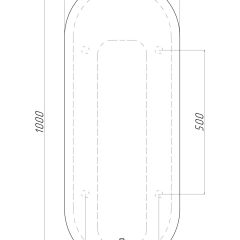 Зеркало Кито 1000х400 с подсветкой Домино (GL7047Z) в Надыме - nadym.mebel24.online | фото 2