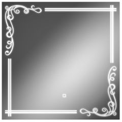 Зеркало Луандра 700х700 с подсветкой Домино (GL7035Z) в Надыме - nadym.mebel24.online | фото 1