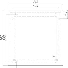 Зеркало Минск 700х700 с подсветкой Домино (GL7039Z) в Надыме - nadym.mebel24.online | фото 8