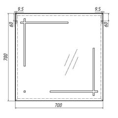 Зеркало Ray 70 black с подсветкой Sansa (SR1038Z) в Надыме - nadym.mebel24.online | фото 6