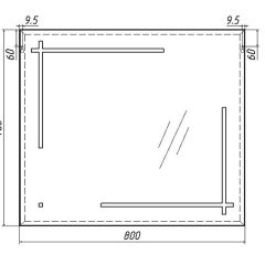 Зеркало Ray 80 black с подсветкой Sansa (SR1037Z) в Надыме - nadym.mebel24.online | фото 7