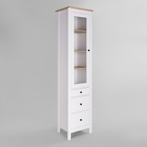 2.08.07.120.14 САГА шкаф с витриной 50 белый/ясень RU в Надыме - nadym.mebel24.online | фото