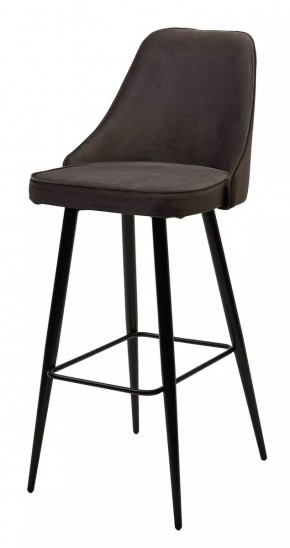Барный стул NEPAL-BAR ГРАФИТ #14, велюр/ черный каркас (H=78cm) М-City в Надыме - nadym.mebel24.online | фото 1