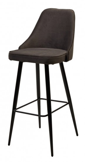 Барный стул NEPAL-BAR ГРАФИТ #14, велюр/ черный каркас (H=78cm) М-City в Надыме - nadym.mebel24.online | фото 4