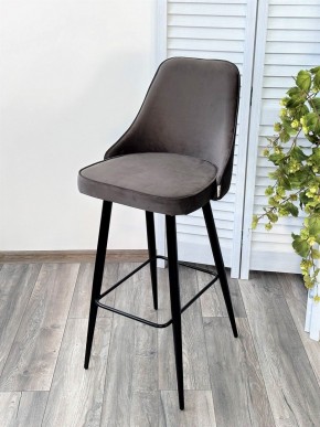 Барный стул NEPAL-BAR ГРАФИТ #14, велюр/ черный каркас (H=78cm) М-City в Надыме - nadym.mebel24.online | фото 5