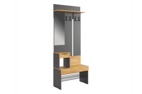 БАСКО Прихожая К2 (графит) в Надыме - nadym.mebel24.online | фото 2