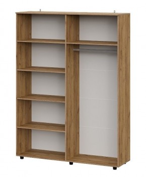 БАЙКАЛ Шкаф четырехстворчатый (Графит/Дуб золотой) в Надыме - nadym.mebel24.online | фото 2
