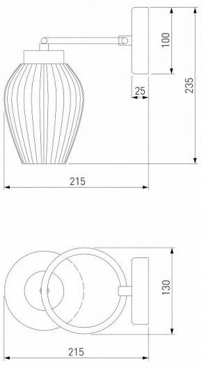 Бра Eurosvet Alva 30184/1 латунь в Надыме - nadym.mebel24.online | фото 3