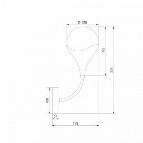 Бра Eurosvet Calyx 60168/1 латунь в Надыме - nadym.mebel24.online | фото 3