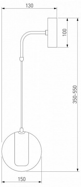 Бра Eurosvet Cobble 50258 LED дымчатый в Надыме - nadym.mebel24.online | фото 2