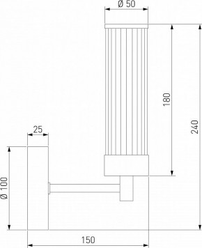 Бра Eurosvet Oriens 60166/1 латунь в Надыме - nadym.mebel24.online | фото 2