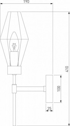 Бра Eurosvet Prism 60143/1 хром в Надыме - nadym.mebel24.online | фото 2