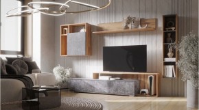 ДАЛЛАС Гостиная (модульная) цемент темный в Надыме - nadym.mebel24.online | фото