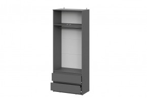 ДЕНВЕР Шкаф двухстворчатый с ящиками (Графит серый) в Надыме - nadym.mebel24.online | фото 3