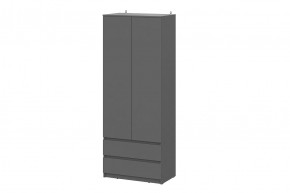 ДЕНВЕР Шкаф двухстворчатый с ящиками (Графит серый) в Надыме - nadym.mebel24.online | фото