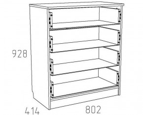 Детская Акварель Комод НМ 013.71-01 М (Капучино/Дуб Сонома) в Надыме - nadym.mebel24.online | фото 3