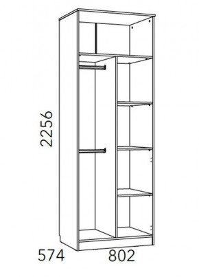 Детская Фанк Шкаф для одежды НМ 014.07 М в Надыме - nadym.mebel24.online | фото 3